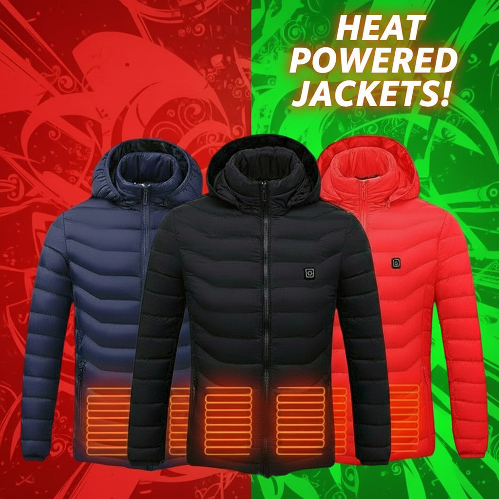 Winter Heated Jacket USB Electric Cotton Coat Zip-up Heater Thermal Clothing Heating Vest For Men