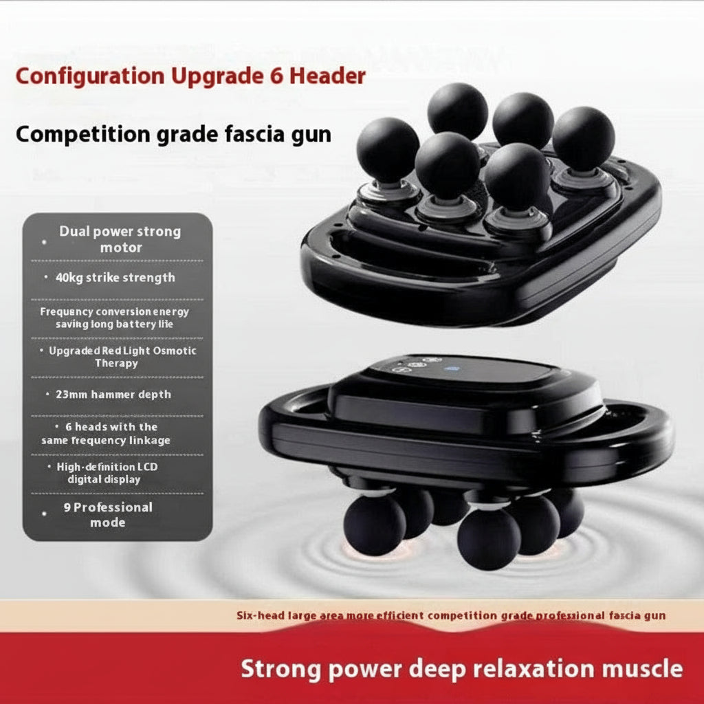 Six-head Massage Gun Deep Muscle Relaxation Tool