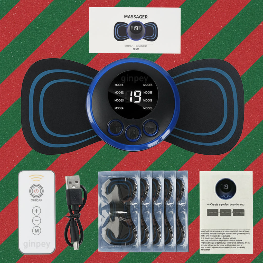 Mini Massage Patch Cervical Massager Shoulder And Neck Massager EMS Portable Pulse Smart Massage Patch 8 Modes 19 Gears