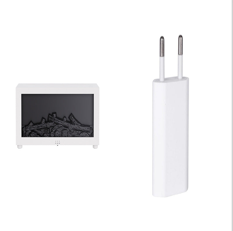 Flame Machine Colorful Essential Oil Diffuser Large Fog Volume Flame Humidifier 3D Flame Fireplace Machine